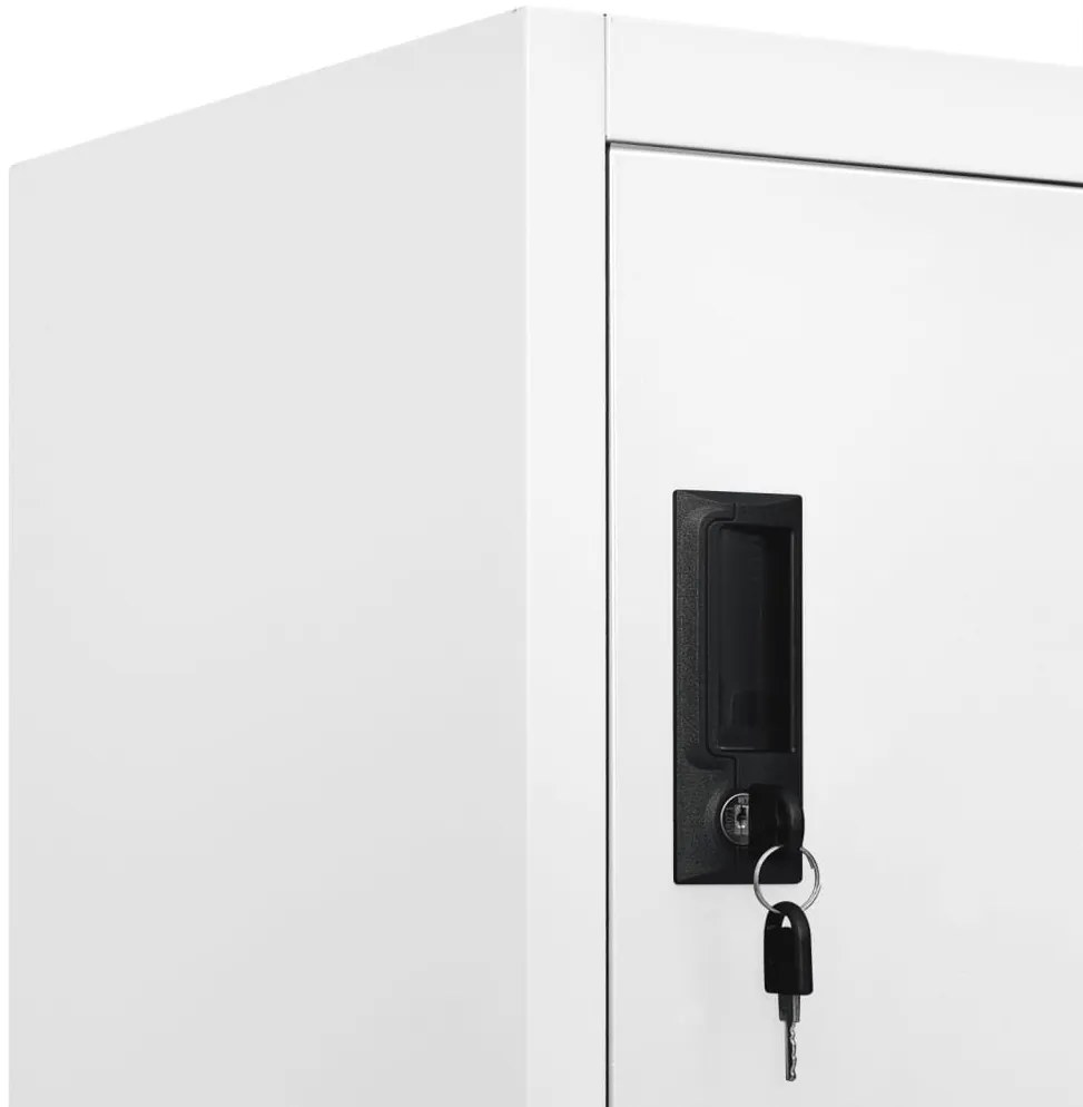 vidaXL Φοριαμός Λευκός 90 x 45 x 180 εκ. Ατσάλινος