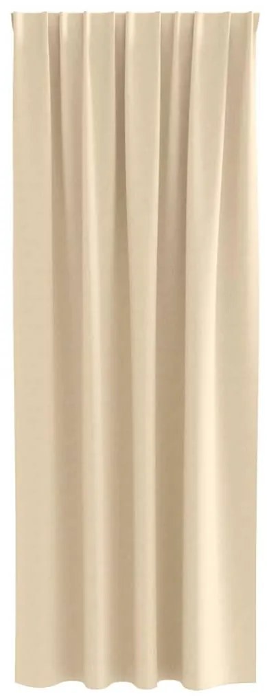 vidaXL Κουρτίνες Μαύρης Ύφανσης με Δαχτυλίδια 2 pcs Κρεμ 225 x 140 εκ.