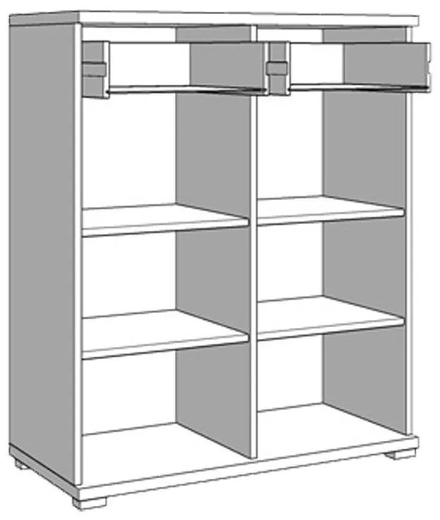 Έπιπλο Εισόδου Lanzarote 2K2F Artisan Oak - Γκρί Μάτ 86,5x40x103 εκ. 86.5x40x103 εκ.