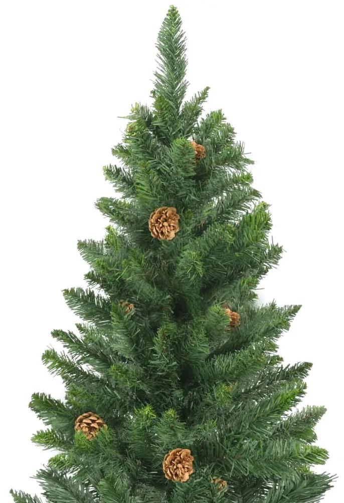 vidaXL Χριστουγεν Δέντρο Τεχν. Προφωτισμένο με Μπάλες Πράσινο 210εκ.