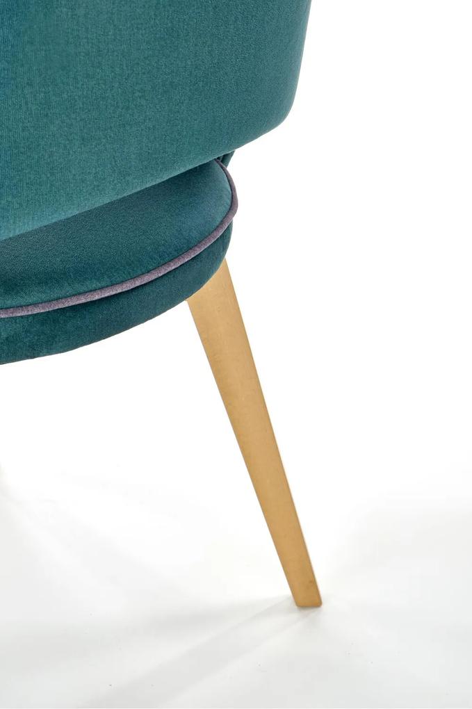 Καρέκλα Houston 1218, Σκούρο πράσινο, Ανοιχτό χρώμα ξύλου, 78x51x57cm, 10 kg, Ταπισερί, Ξύλινα, Ξύλο: Οξιά | Epipla1.gr