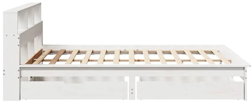 vidaXL Κρεβάτι Βιβλιοθήκη Χωρίς Στρώμα 120x200 εκ Μασίφ Ξύλο Πεύκο