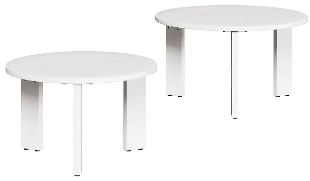 vidaXL Τραπεζάκι σαλονιού 2 pcs Λευκό 47.5 x 47.5 x 27 εκ.