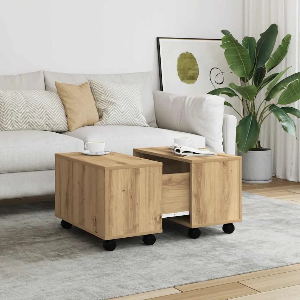 vidaXL Τραπεζάκι Σαλονιού Αρτισιανή Δρυς 60x60x38 εκ. Επεξ. Ξύλο