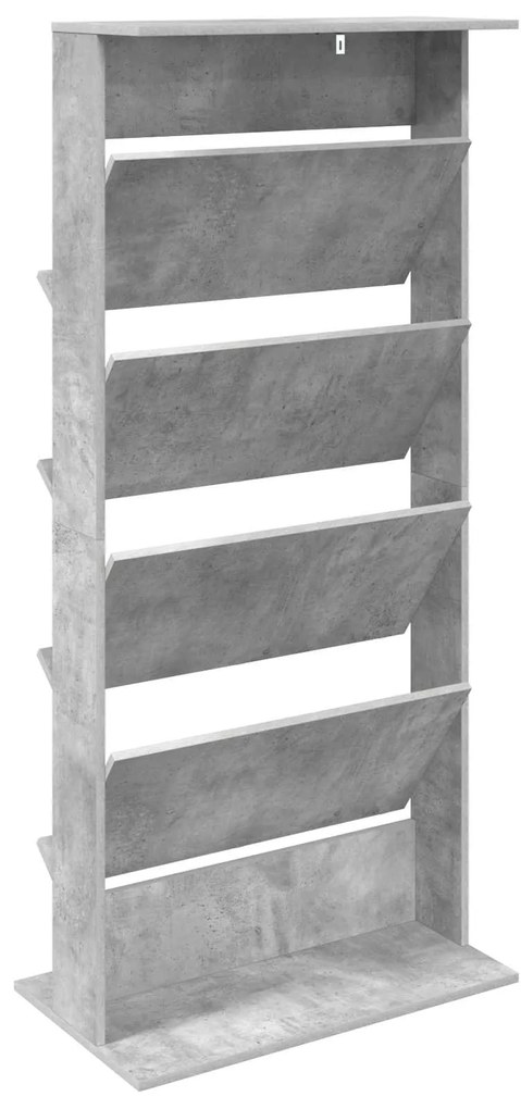 vidaXL Ράφι Περιοδικών με ράφι Σκυρόδεμα Γκρι 70 x 41 x 156 εκ.