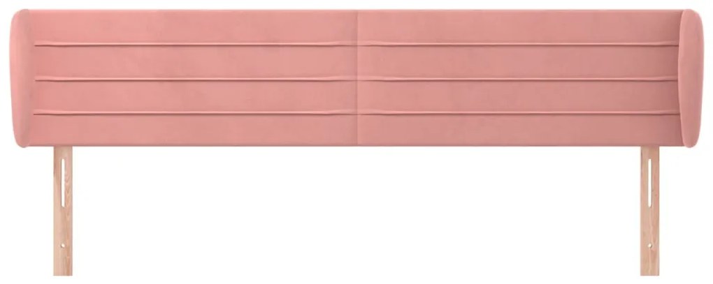 Κεφαλάρι με Πτερύγια Ροζ 163x23x78/88 εκ. Βελούδινο 3117343