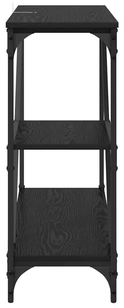 vidaXL Τραπέζι κονσόλας Μαύρη Οξυά 88,5 x 30 x 75 εκ.