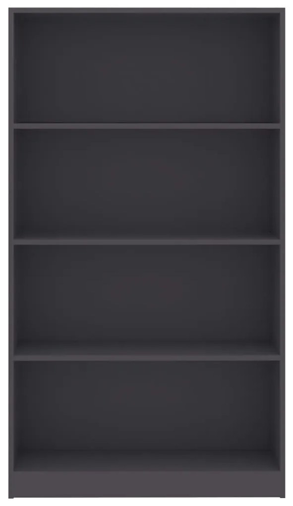 vidaXL Βιβλιοθήκη με 4 Ράφια Γκρι 80 x 24 x 142 εκ. από Μοριοσανίδα