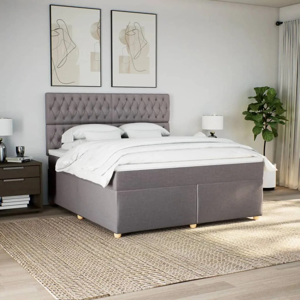 ΚΡΕΒΑΤΙ BOXSPRING ΜΕ ΣΤΡΩΜΑ TAUPE 180X200 ΕΚ. ΥΦΑΣΜΑΤΙΝΟ 3293670