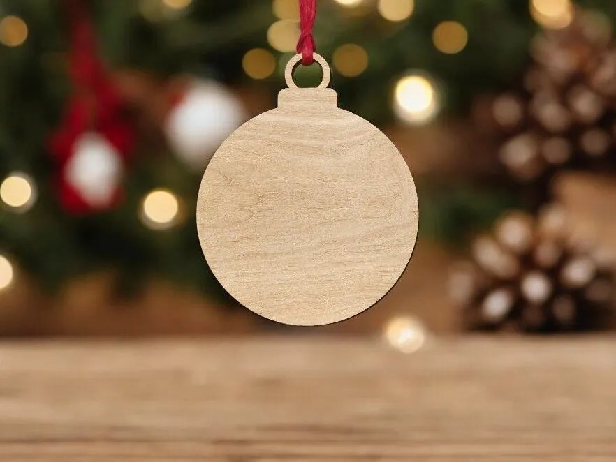 Σετ των 3 Intra απο ξύλο plywood 3mm-4mm πάχος – Κενό χριστουγεννιάτικο μπιχλιμπίδι στολίδι 15x15 cm INTRAVECTRY-MY559576