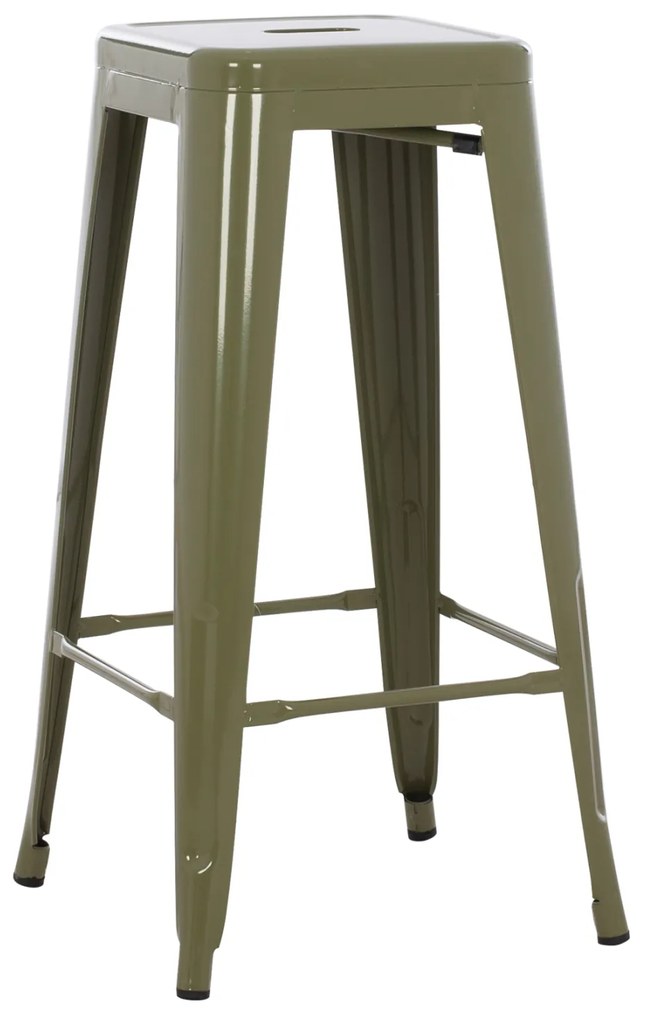 ΣΚΑΜΠΟ ΜΠΑΡ ΜΕΤΑΛΛΙΚΟ MELITA-PRO HM8642.43 ΣΕ DARK OLIVE 43x43x78Υεκ. (1 Τεμμάχια)