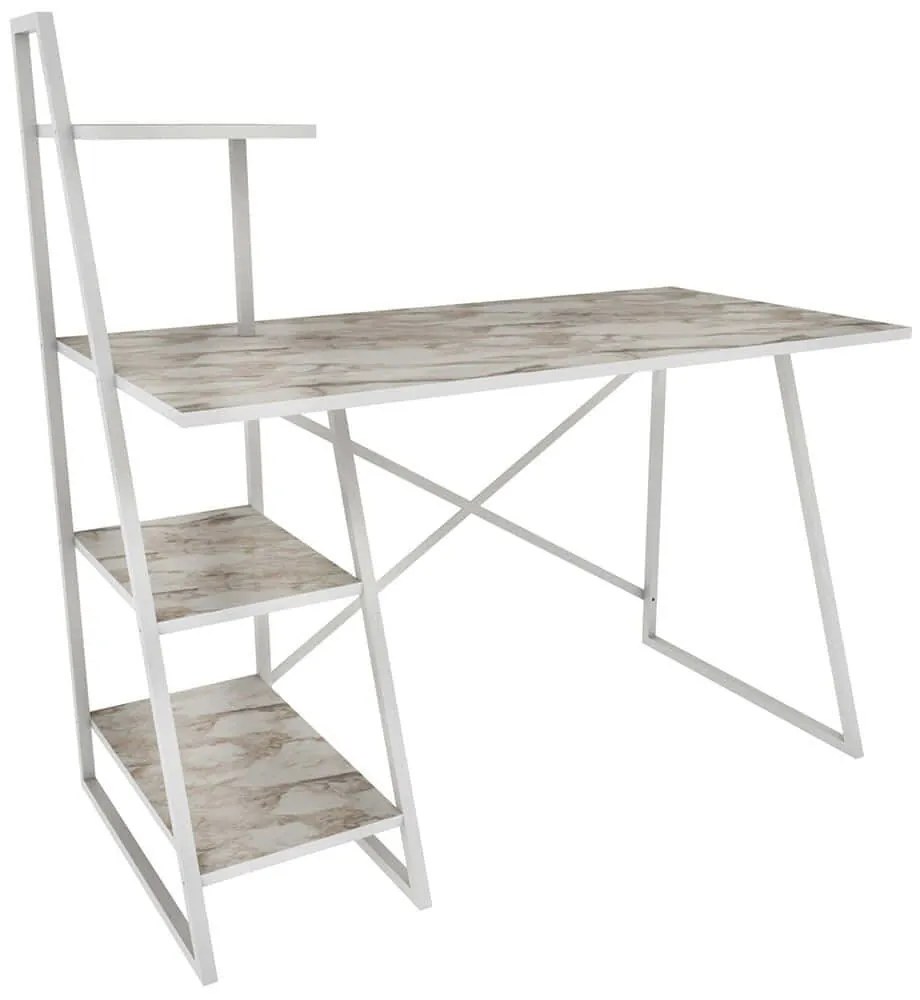 Γραφείο Admira 322RTC1311 120x60x120cm Marble Effect White