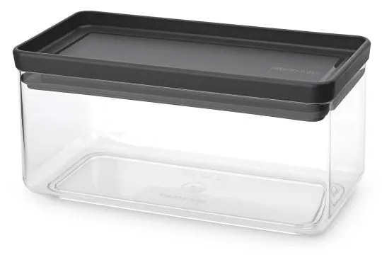 Brabantia 1008873 Κουτί αποθήκευσης προϊόντων Tasty+ Stackable 1.5L, Dark Grey