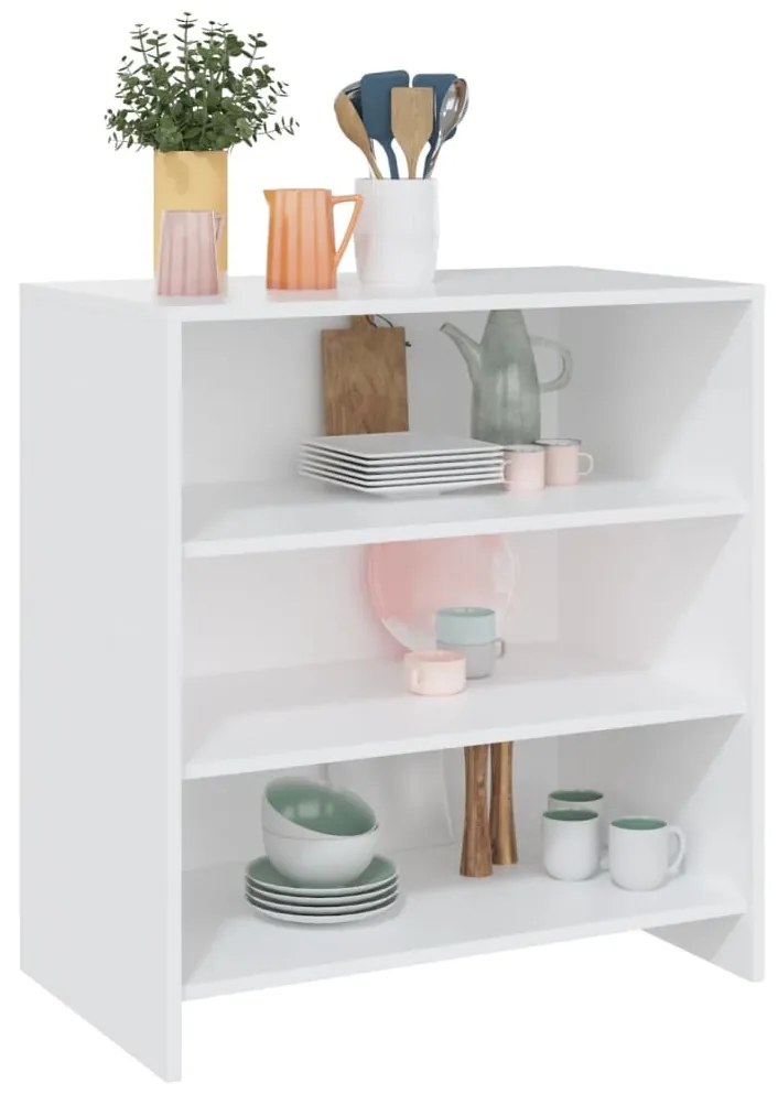 vidaXL Μπουφές Λευκός 70 x 40,5 x 75 εκ. από Μοριοσανίδα