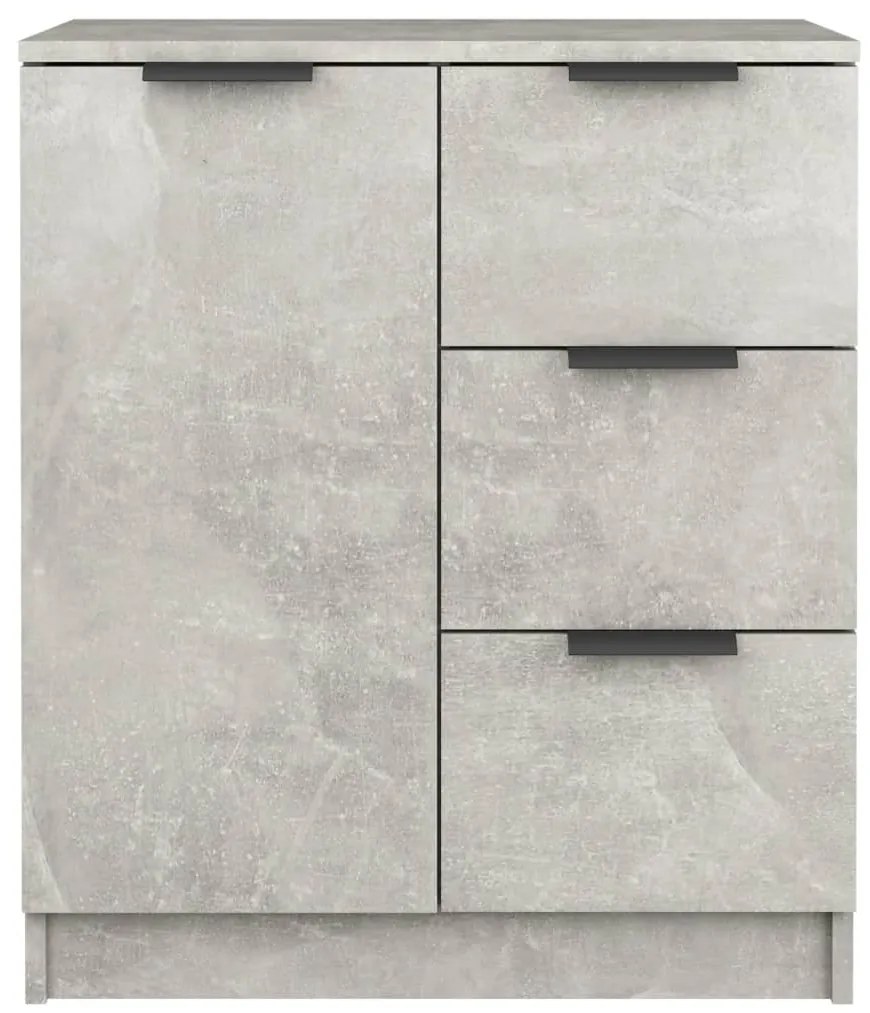vidaXL Ντουλάπια 2 τεμ. Γκρι Σκυροδέματος 60x30x70 εκ. Επεξεργ. Ξύλο