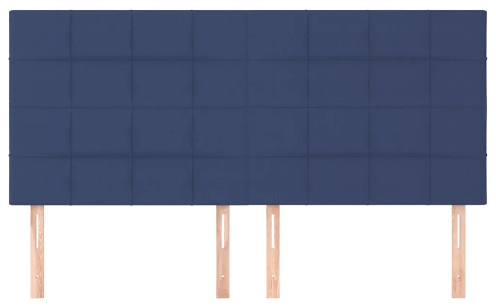 vidaXL Κεφαλάρια Κρεβατιού 4 τεμ. Μπλε 80 x 5 x 78/88 εκ. Υφασμάτινο