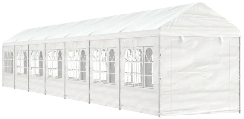 vidaXL Κιόσκι με Τέντα Λευκό 15,61 x 2,28 x 2,69 μ. από Πολυαιθυλένιο
