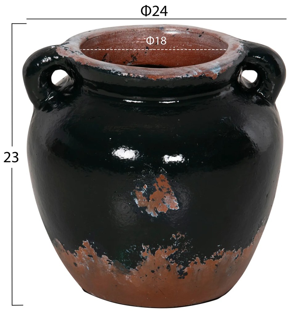 ΔΙΑΚΟΣΜΗΤΙΚΟ ΒΑΖΟ HM4380 ΤΕΡΑΚΟΤΑ ΣΕ ANTIQUE ΠΡΑΣΙΝΗ ΑΠΟΧΡΩΣΗ Φ26Χ26Yεκ.