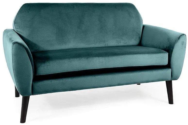 SOFA MENA VELVET ZIELONY BLUVEL 78 / WENGE
