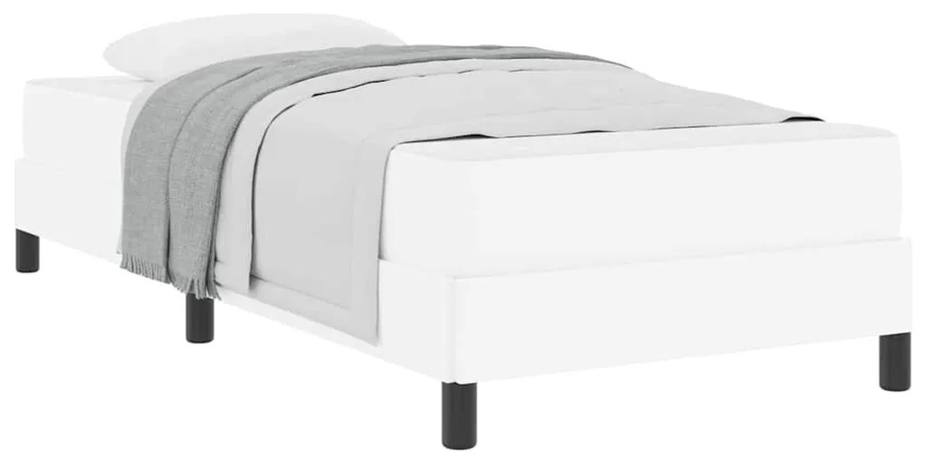 vidaXL Σκελετός Κρεβατιού με στρώμα Καθαρό Λευκό 80 x 200 cm ύφασμα