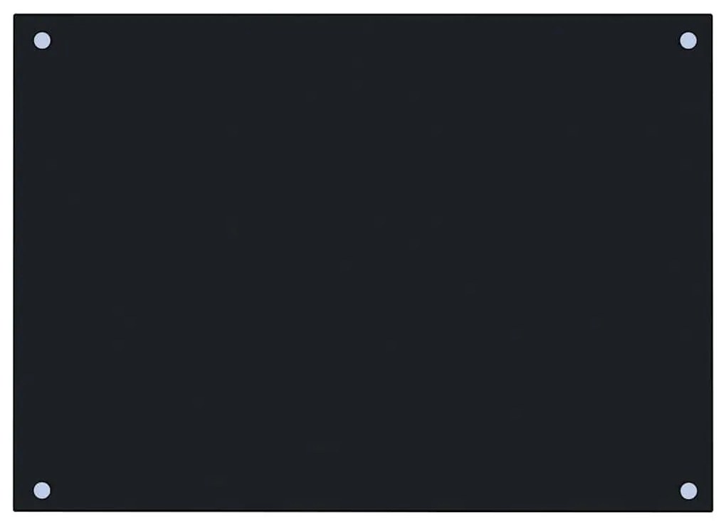 vidaXL Πλάτη Κουζίνας Μαύρη 70 x 50 εκ. από Ψημένο Γυαλί