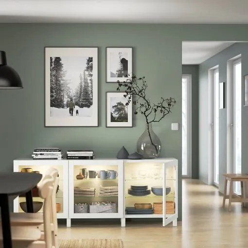 BESTÅ σύνθεση αποθήκευσης με πόρτες, 180x42x74 cm 891.399.23