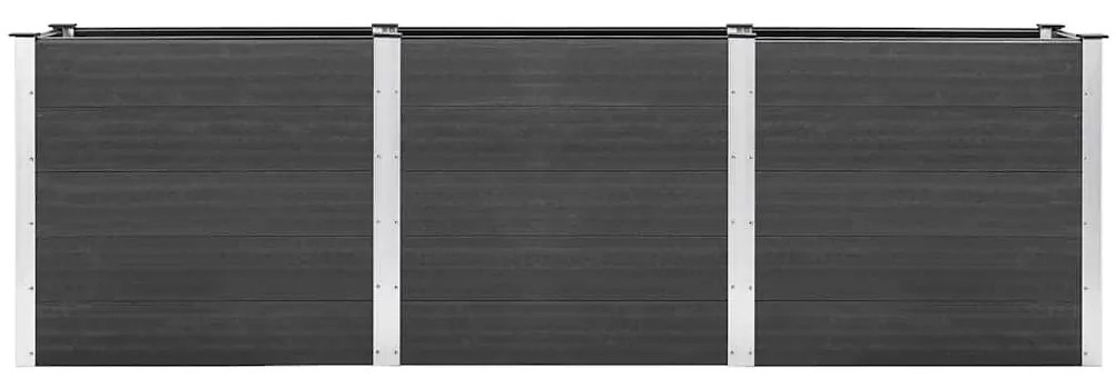 vidaXL Ζαρντινιέρα Κήπου Υπερυψωμένη Γκρι 300 x 50 x 91 εκ. από WPC