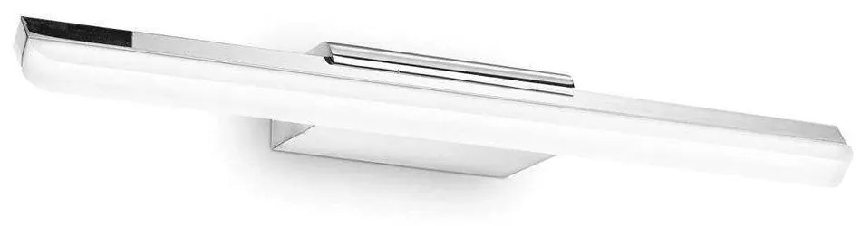Φωτιστικό Τοίχου-Απλίκα Riflesso 142272 42x4x9cm LED 11W 3000K IP44 Chrome Ideal Lux Metal, Plastic