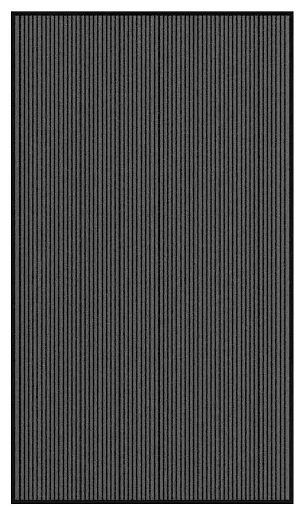 vidaXL Πατάκι Εισόδου Ριγέ Μαύρο και Γκρι 115 x 200 εκ.