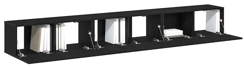 vidaXL Σετ επίπλου τηλεόρασης 3 pcs Μαύρη δρυς 80 x 30 x 30 εκ