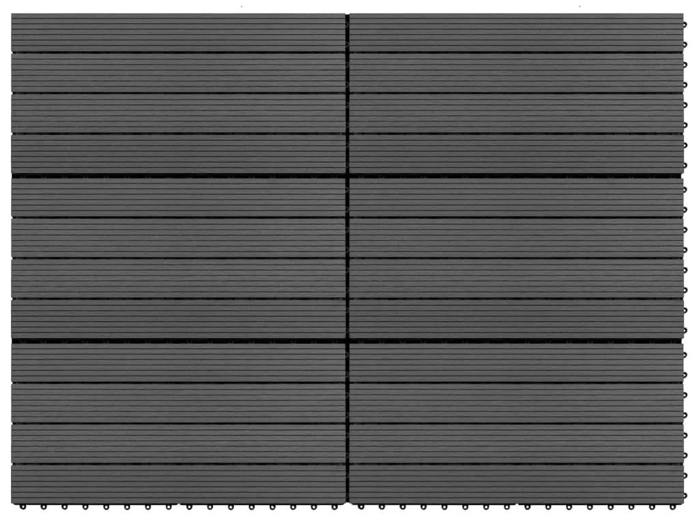 ΠΛΑΚΑΚΙΑ DECK 6 ΤΕΜ. ΜΑΥΡΑ 60 X 30 ΕΚ. 1,08 Μ² ΑΠΟ WPC 149029