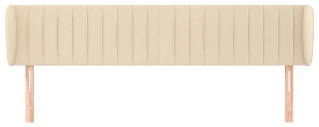 Κεφαλάρι με Πτερύγια Κρεμ 163x23x78/88 εκ. Υφασμάτινο 3117393