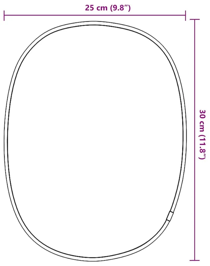 vidaXL Καθρέφτης Τοίχου Χρυσός 30x25 εκ.
