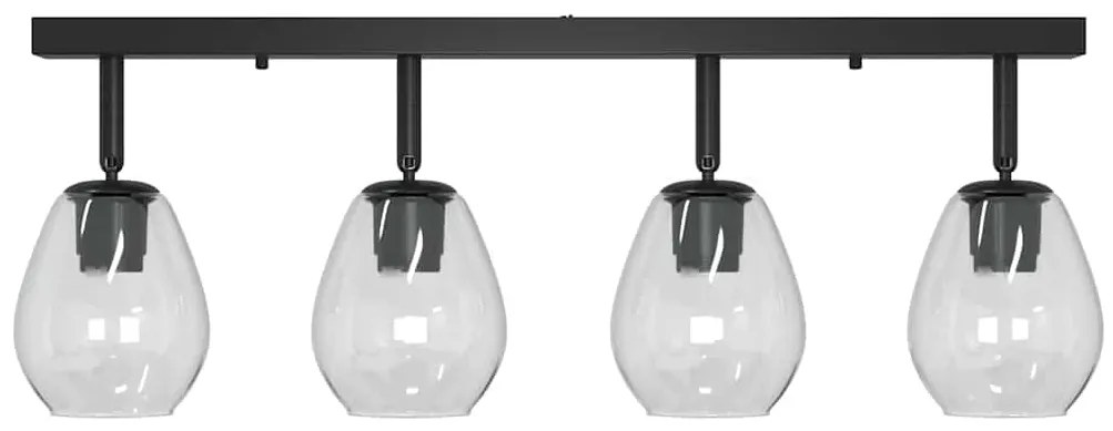 vidaXL Σποτ οροφής Μαύρο 70 x 13 x 26 εκ. Γυαλί και μέταλλο