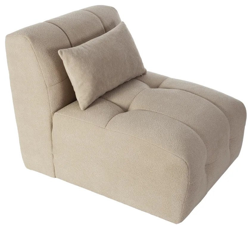 Artekko Sofia Μπεζ Μπουκλέ Πολυθρόνα (70x95x75)cm Artekko 783-6311