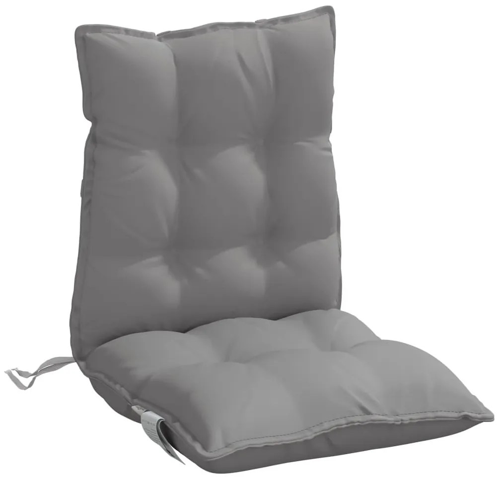 Μαξιλάρια Καρέκλας Χαμηλή Πλάτη 4 τεμ. Γκρι Ύφασμα Oxford - Γκρι