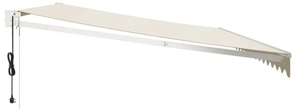 vidaXL Τέντα Πτυσσόμενη Αυτόματη Κρεμ 5 x 3 μ.