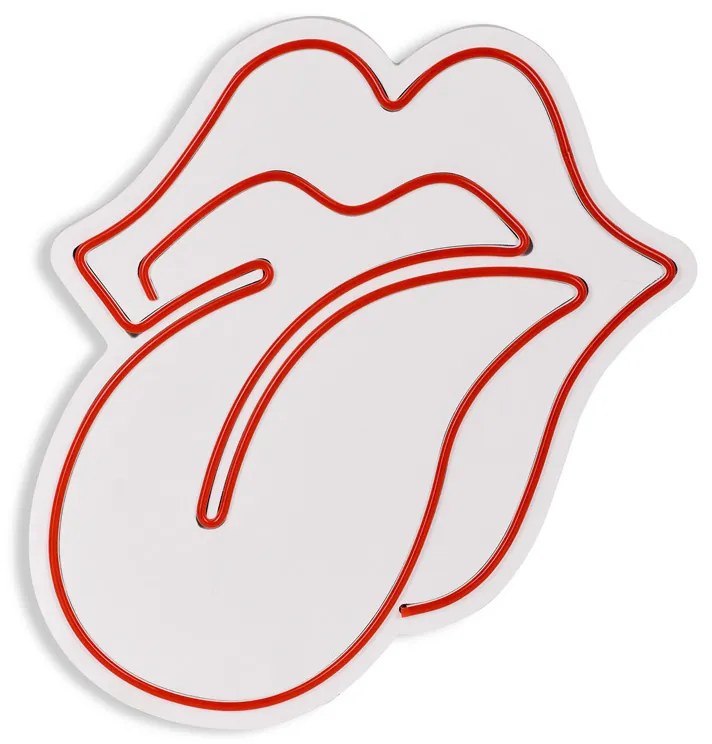 Φωτιστικό LED Neon &quot;Rolling Stones&quot; Megapap χρώμα κόκκινο 36x2x41εκ.