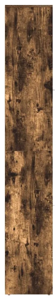 vidaXL Ντουλάπι Μπάνιου Καπνιστή Δρυς 30x30x183,5 εκ. Επεξεργ. Ξύλο