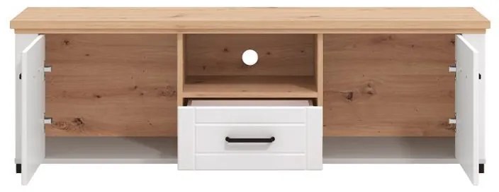 Έπιπλο Τηλεόρασης Valencia TV 150 Λευκό - Artisan Oak - Λευκό Μάτ 147x41x47,5 εκ. 147x41x47.5 εκ.