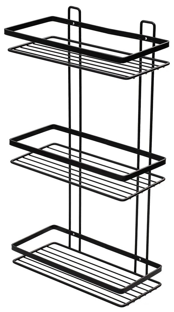 Ραφιέρα Μπάνιου Τριπλή (25.1x12.5x46) Estia Elegant Black 02-8710