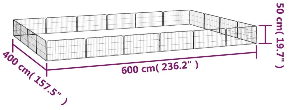 ΠΑΡΚΟΚΡΕΒΑΤΟ ΣΚΥΛΟΥ 20 ΠΑΝΕΛ ΜΑΥΡΟ 100X50ΕΚ ΑΤΣΑΛΙ ΒΑΦΗ ΠΟΥΔΡΑΣ 3115970