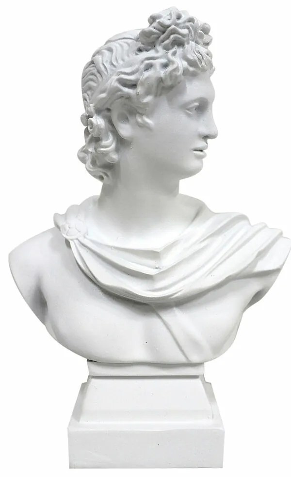 Διακοσμητική Φιγούρα DKD Home Decor Apollo Λευκό Στιλβωτικό Ελαστικών 13,7 x 7,5 x 19,5 cm