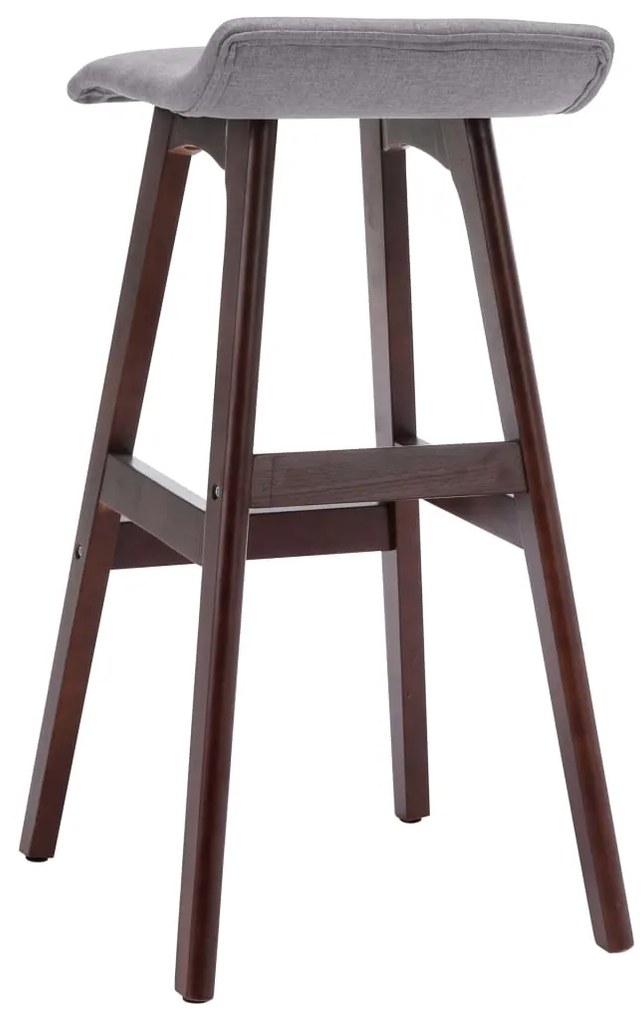 vidaXL Καρέκλες Μπαρ 2 τεμ. Ανοιχτό Γκρι Υφασμάτινες