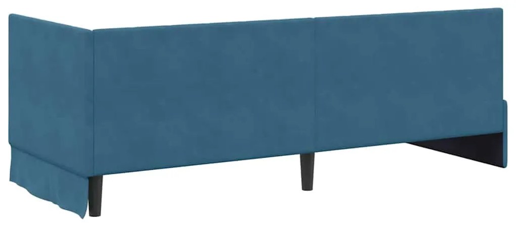 vidaXL Κρεβάτι Γωνίας με κεφαλάρι Μπλε 80 εκ x 200 εκ Βελούδο