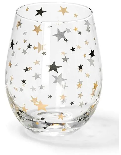 Ποτήρι Νερού - Κρασιού Stardust 243005 10x10x12cm Multi Philippi Glass