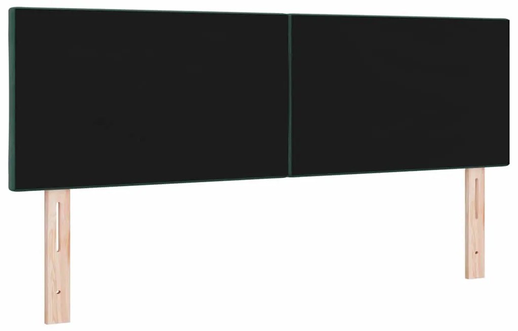 vidaXL Κεφαλάρι Επιτοίχιο Γεωμετρικό Σκούρο πράσινο 144 cm Βελούδο