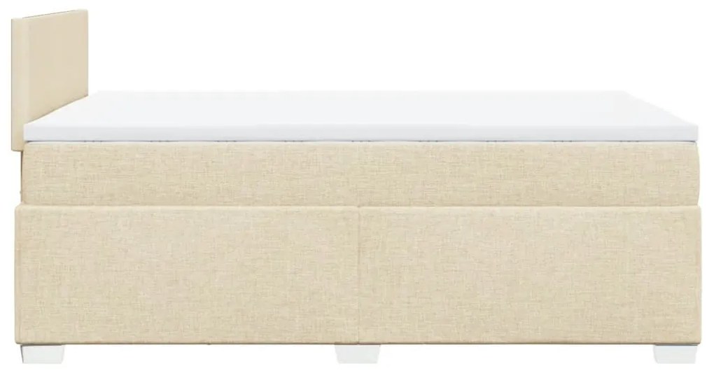 Κρεβάτι Boxspring με Στρώμα Κρεμ 120x190 εκ. Υφασμάτινο 3288125