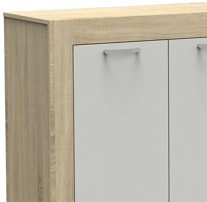 Μπουφές Haven pakoworld sonoma-λευκό 180x40x80εκ