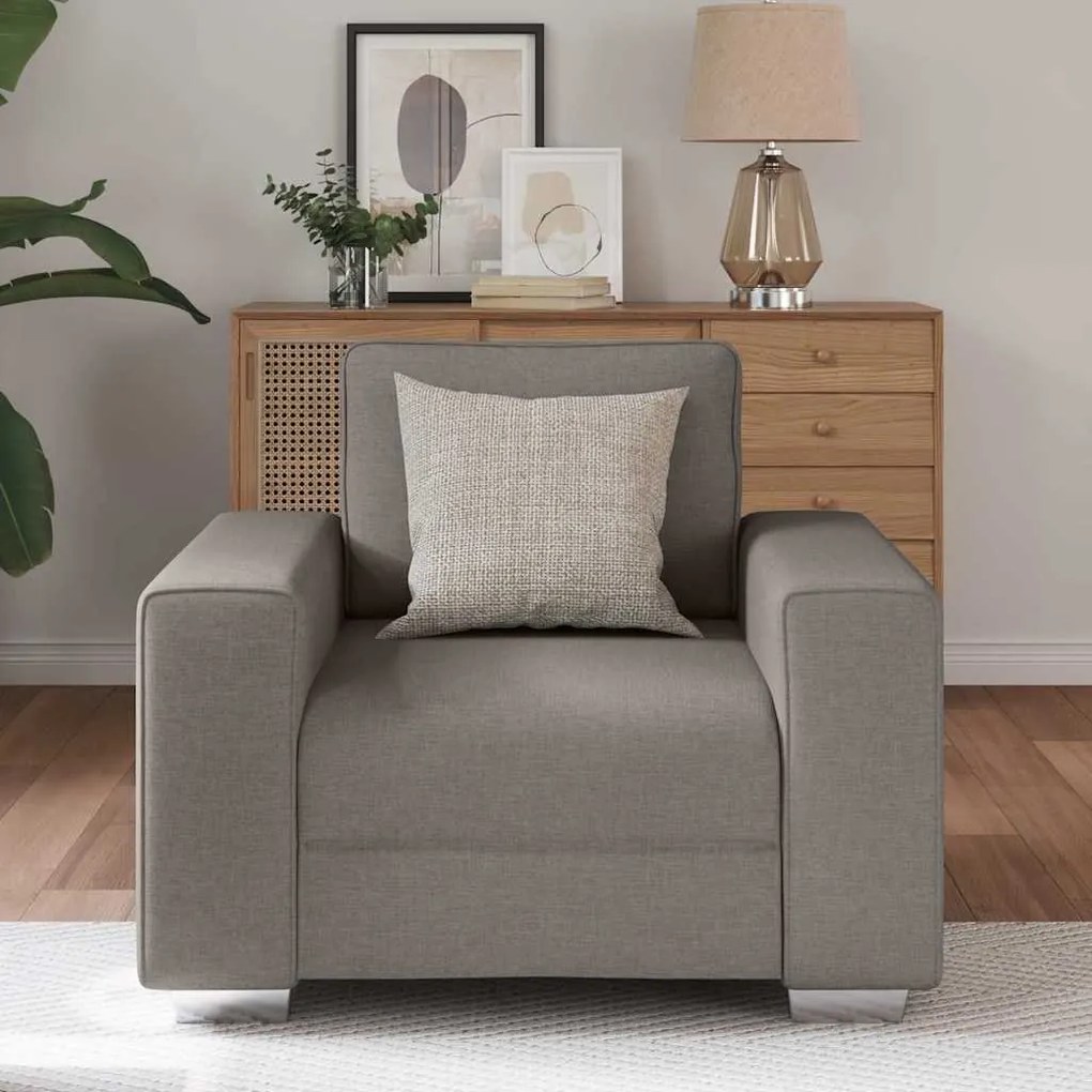 vidaXL Καναπές με μαξιλάρι Taupe 100 x 77 x 82 εκ ύφασμα